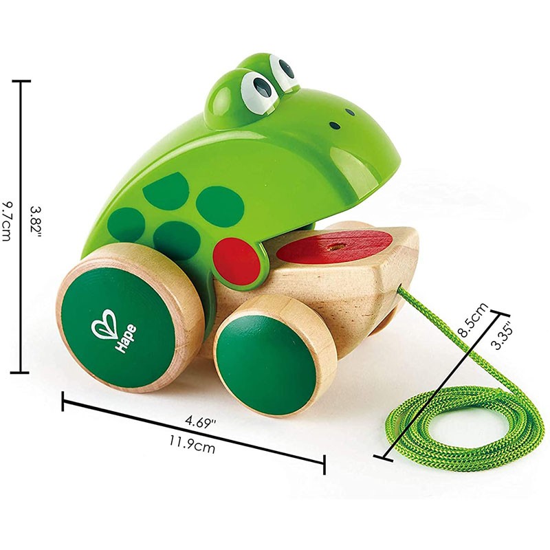 Frog Pull Along - HAP-E0361 - Hape - Pull Along Toys - Le Nuage de Charlotte