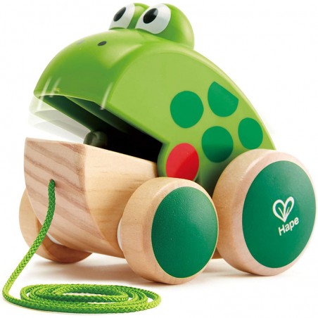 Frog Pull Along - HAP-E0361 - Hape - Pull Along Toys - Le Nuage de Charlotte