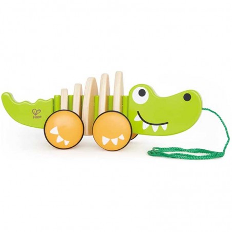 Walk-A-Long Croc - HAP-E0348 - Hape - Pull Along Toys - Le Nuage de Charlotte