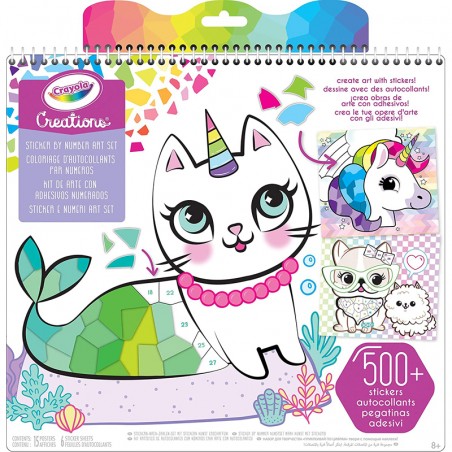 Creations - Coloriage d'autocollants par numéros - CRA-04-6229 - Crayola - Stickers et gommettes - Le Nuage de Charlotte