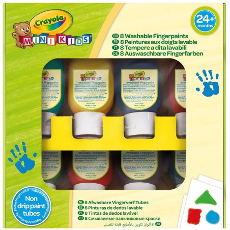 Mini Kids - 8 peintures aux doigts lavable - CRA-81-7958 - Crayola - Peintures - Le Nuage de Charlotte