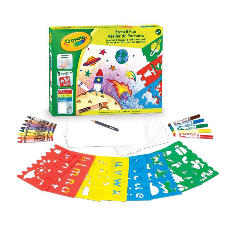 Stencil Fun - CRA-04-0575 - Crayola - Drawings and paintings workshop - Le Nuage de Charlotte