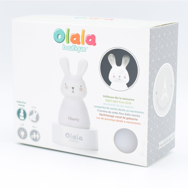 Night light Charly Rabbit LED - OLA-XY-GR-31 - Olala boutique - Lights, night lights, ... - Le Nuage de Charlotte