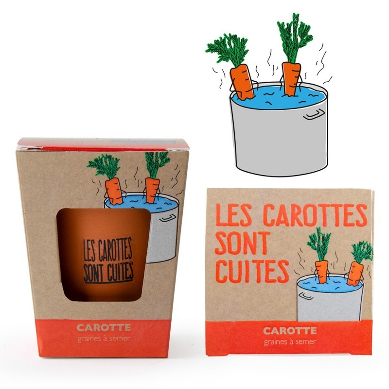 Kit message "Les carottes sont cuites" - R&C-039649 - Radis et Capucine - Nature et découvertes - Le Nuage de Charlotte