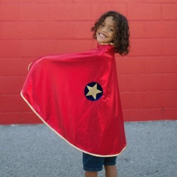 Gold and Red reversible Wonder Cape (5-6 yo) - GPR-56055 - Great Pretenders - Disguises - Le Nuage de Charlotte