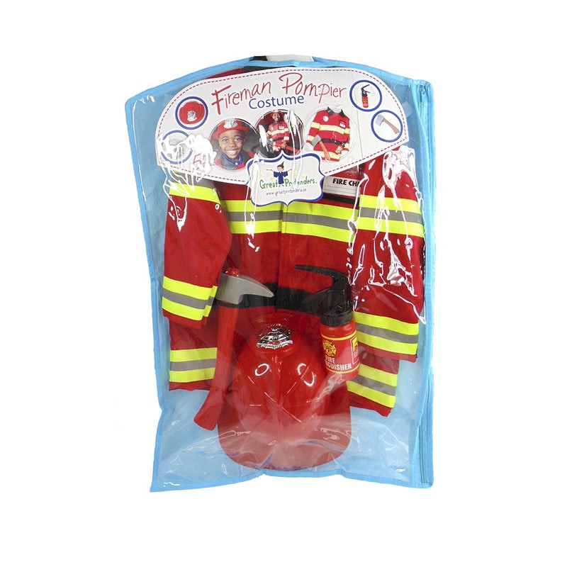 Firefighter with Accessories in Bag (5-6 yo) - GPR-81355 - Great Pretenders - Disguises - Le Nuage de Charlotte