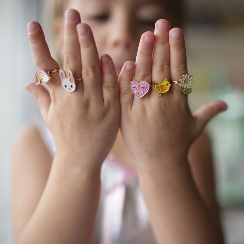 Flower adjustable ring set - GPR-84518 - Great Pretenders - Jewelry and jewel box - Le Nuage de Charlotte