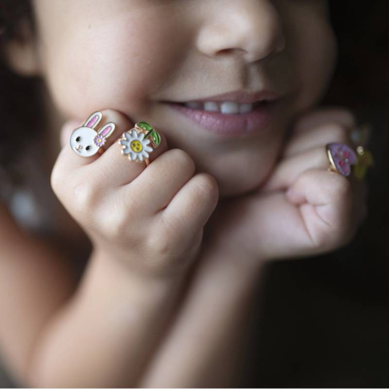 Flower adjustable ring set - GPR-84518 - Great Pretenders - Jewelry and jewel box - Le Nuage de Charlotte