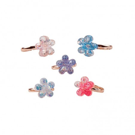 Bagues Boutique Shimmer Flower, 5 Pcs - GPR-90202 - Great Pretenders - Bijoux - Le Nuage de Charlotte