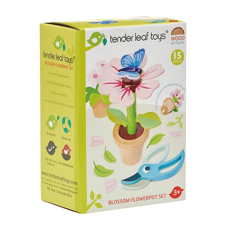 Pot de fleur et papillon - TLT-8358 - Tender Leaf Toys - Construction et jardinage - Le Nuage de Charlotte