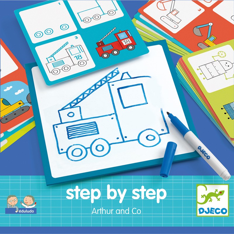 Step by step - Arthur and Co - DJE-DJ08321 - Djeco - Drawings and paintings - Le Nuage de Charlotte