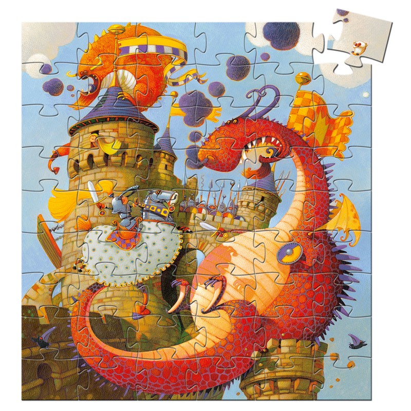 Vaillant et les dragons - DJE-DJ07256 - DJECO - Puzzles pour les petits - Le Nuage de Charlotte