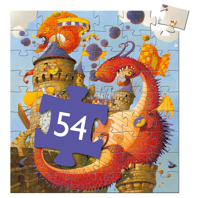 Vaillant et les dragons - DJE-DJ07256 - DJECO - Puzzles pour les petits - Le Nuage de Charlotte