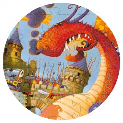 Vaillant et les dragons - DJE-DJ07256 - DJECO - Puzzles pour les petits - Le Nuage de Charlotte