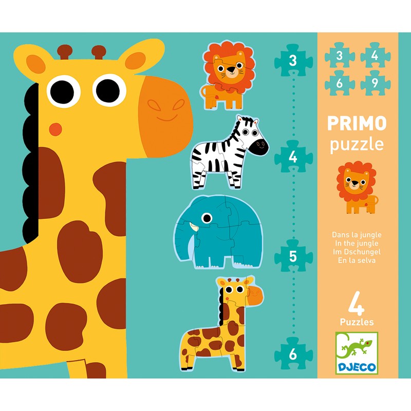 Puzzles Primo - Dans la jungle - DJE-DJ07135 - DJECO - Puzzles pour les petits - Le Nuage de Charlotte