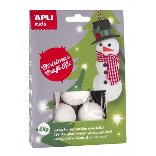 Christmas Craft Kit - Bonhomme de Neige - APL-14347 - APLI - Boîtes créative - Le Nuage de Charlotte