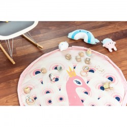 Sac de rangement, tapis - Soft Paon - PNG-SOFTPEACOCK - play&go - Sacs play&go - Le Nuage de Charlotte