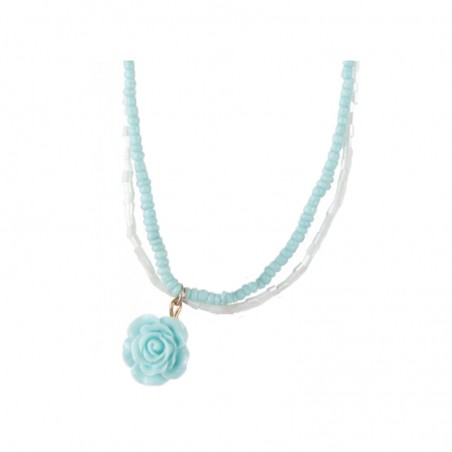 Boutique Rose Necklace - green blue - GPR-90409 - Great Pretenders - Jewelry - Le Nuage de Charlotte