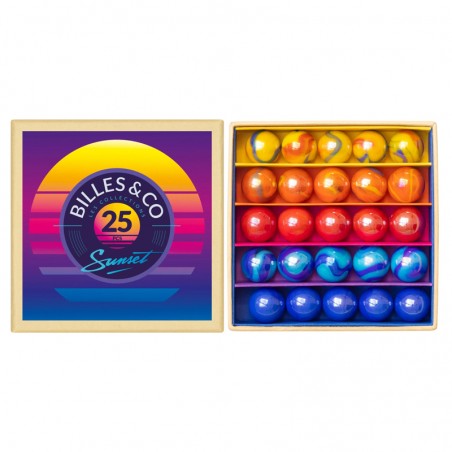 Marbles Box - Sunset - Mini Box - B&C-MINIBOX-14 - Billes & Co. - Marble Games - Le Nuage de Charlotte