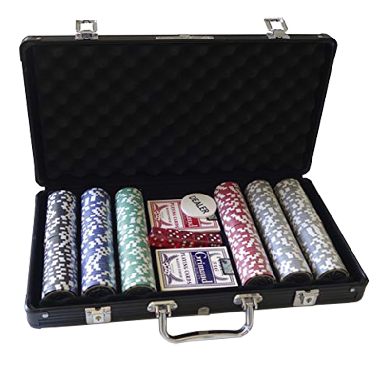 Malette Poker noire avec 300 jetons - GRI-PIX927 - Grimaud - Jeux de cartes - Le Nuage de Charlotte