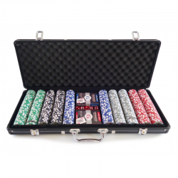 Black poker case with 500 chips - GRI-PIX926 - Grimaud - Playing Cards - Le Nuage de Charlotte