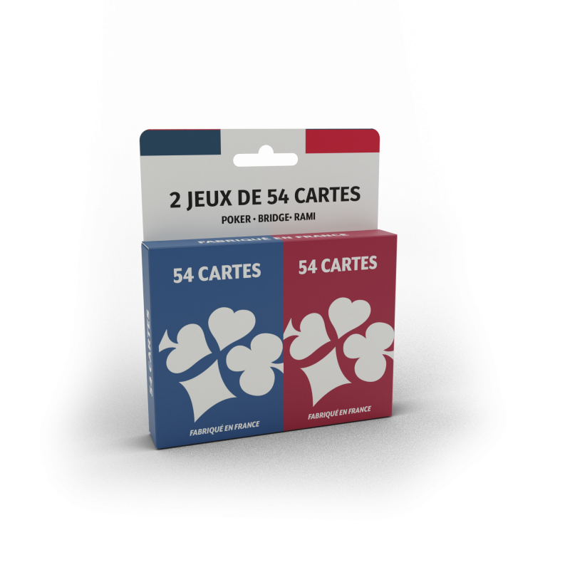 2 jeux de 54 cartes - Poker, Bridge, Rami - DUC-PIX655 - Ducale - Jeux de cartes - Le Nuage de Charlotte