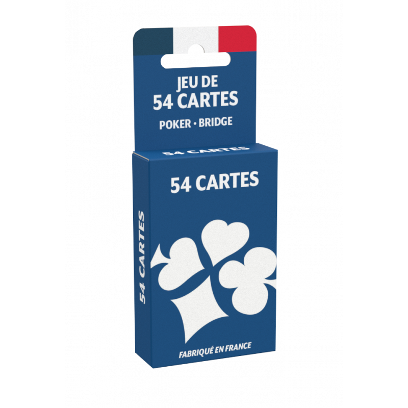 Jeu de 54 cartes - Poker, Bridge - bleu - DUC-PIX653b - Ducale - Jeux de cartes - Le Nuage de Charlotte