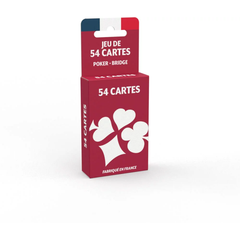 Jeu de 54 cartes - Poker, Bridge - rouge - DUC-PIX653r - Ducale - Jeux de cartes - Le Nuage de Charlotte