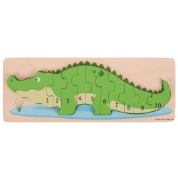 Puzzle Nombre Crocodile - BIG-BJ029 - Bigjigs - Puzzles en bois - Le Nuage de Charlotte