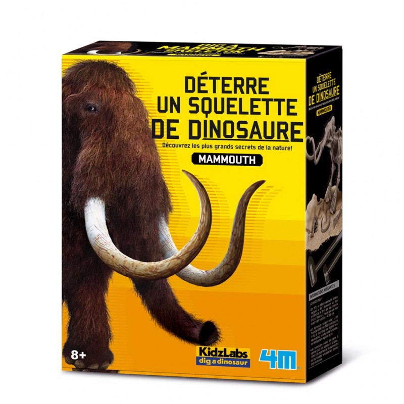 KidzLabs - Déterre ton dino Mammouth - 4M-5663236 - 4M - Coffrets éducatifs - Le Nuage de Charlotte