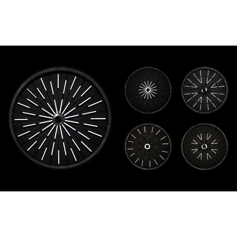 Reflectors for bicycle spokes - silver, gold, gray, anthracite - RAI-REF-AON - Rainette - Reflective accessories - Le Nuage d...