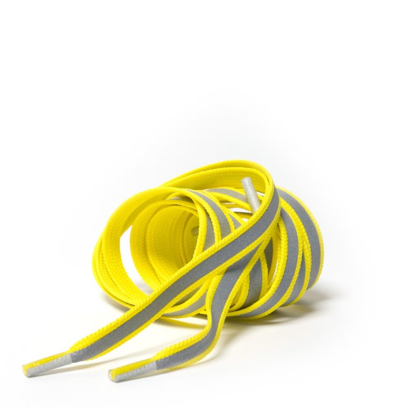 Reflective laces - neon yellow - RAI-LAC-JAU - Rainette - Reflective accessories - Le Nuage de Charlotte