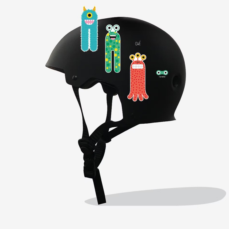 Retroreflective sticker - the 3 little monsters - RAI-STI-3MON - Rainette - Reflective accessories - Le Nuage de Charlotte