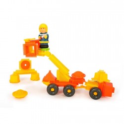 Bloko - Fire truck - 80 Bloko + 1 BlokoFriends - BLO-503697 - bloko - Plastic elements - Le Nuage de Charlotte