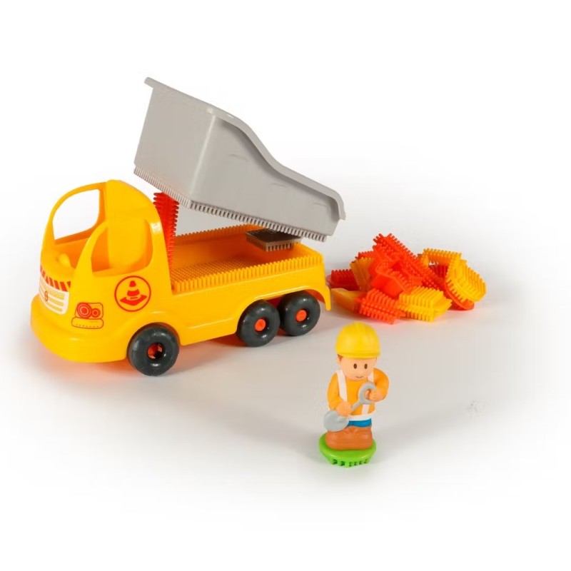 Bloko - Works truck - 80 Bloko + 1 BlokoFriends - BLO-503698 - bloko - Plastic elements - Le Nuage de Charlotte