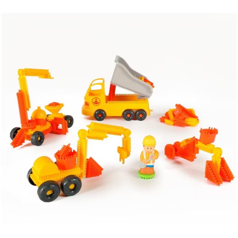 Bloko - Works truck - 80 Bloko + 1 BlokoFriends - BLO-503698 - bloko - Plastic elements - Le Nuage de Charlotte