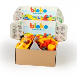 Bloko - Works truck - 80 Bloko + 1 BlokoFriends - BLO-503698 - bloko - Plastic elements - Le Nuage de Charlotte