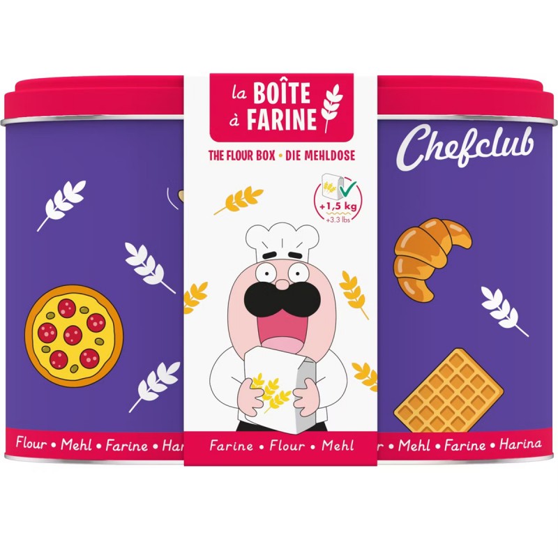 Chefclub - Metal flour box - CHCL-573101 - Chef Club - Cook like a grown-up - Le Nuage de Charlotte