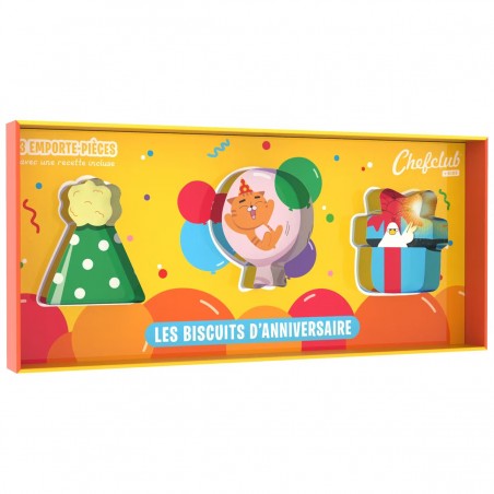 Chefclub - Emporte-pièces - Les biscuits anniversaire - CHCL-2PAST240 - Chef Club - Cuisiner comme un grand - Le Nuage de Cha...