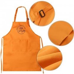 Apron-toque-sleeves set for children - Orange - LPF-TAB-ORA-2019 - Les P'tits Fouets - Supplies and Hobby - Le Nuage de Charl...