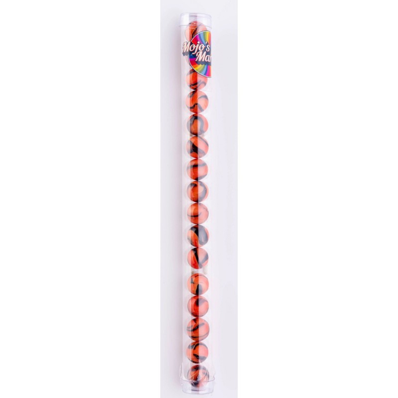 Mojo's Maxi Tube - Tiger Stripe - MOJ-MTTigerStripe - Mojo's Marbles - Jeux de Billes - Le Nuage de Charlotte