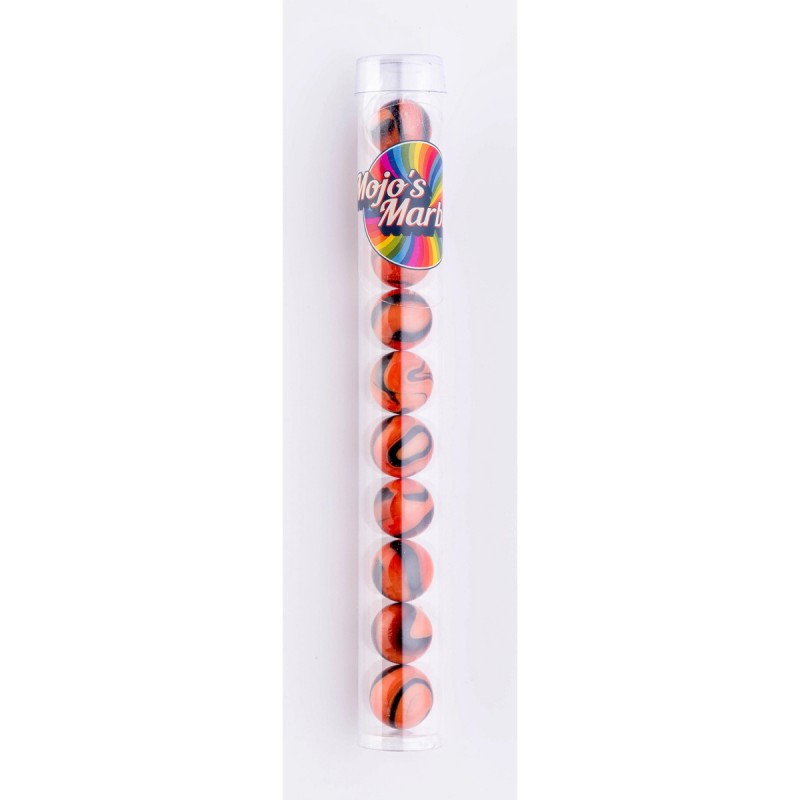 Mojo's Tube - Tiger Stripe - MOJ-STTigerStripe - Mojo's Marbles - Marble Games - Le Nuage de Charlotte