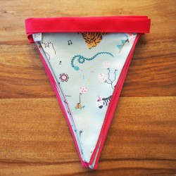 Banner of fabric pennants - Jungle Fever - fuchsia - NOU-G001-PWF - Nouba - Decorations - Le Nuage de Charlotte