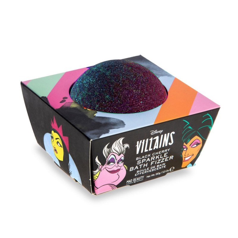 Disney Pop Villains Bath Fizzer - Black Sparkle - MBT-DV-FG4838-8 - Mad Beauty - Bath Bombs - Le Nuage de Charlotte