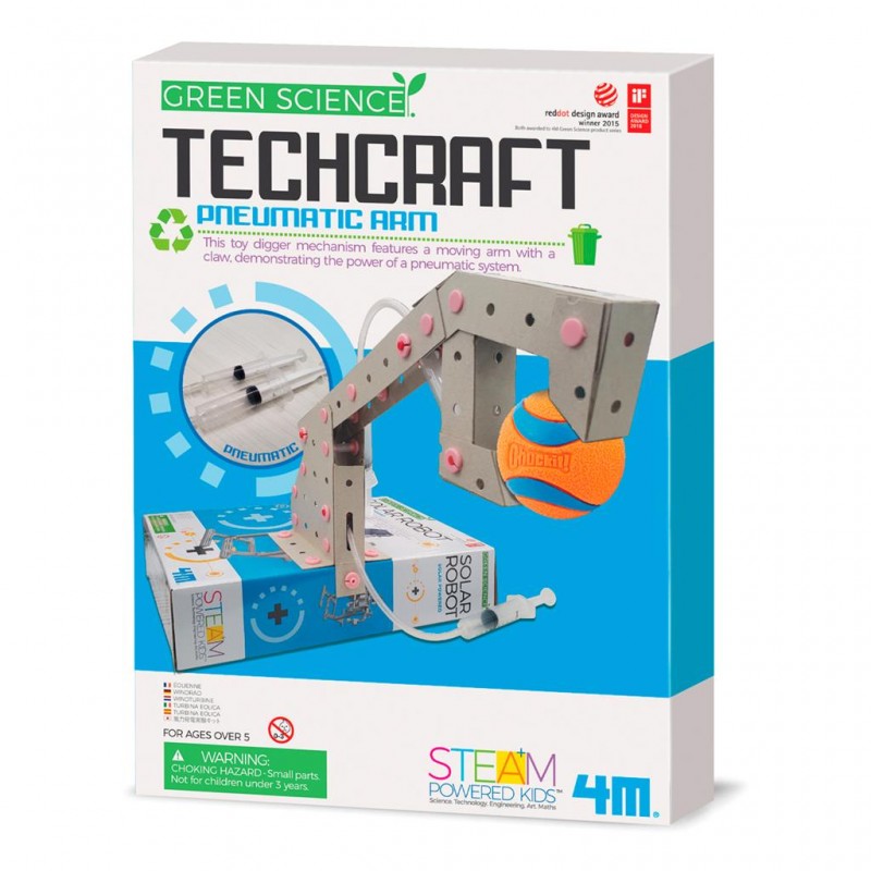 Green Science - Techcraft Pneumatic Arm - 4M-5603443 - 4M - Educational kits - Le Nuage de Charlotte