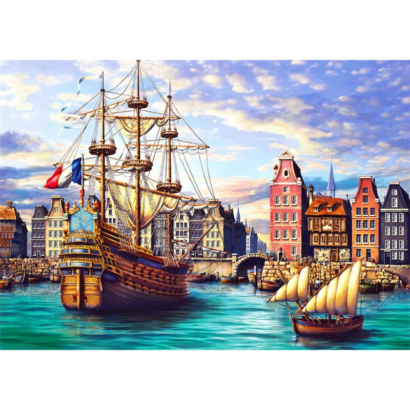 Old Ships in Harbour - WCY-5182413 - Wooden City - Puzzles for the bigger ones - Le Nuage de Charlotte