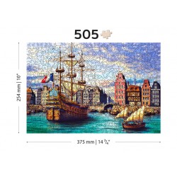 Old Ships in Harbour - WCY-5182413 - Wooden City - Puzzles for the bigger ones - Le Nuage de Charlotte