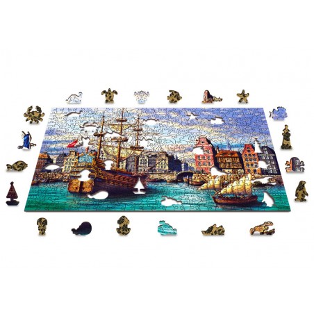 Old Ships in Harbour - WCY-5182413 - Wooden City - Puzzles for the bigger ones - Le Nuage de Charlotte