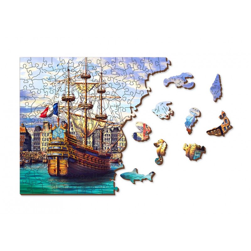 Old Ships in Harbour - WCY-5182413 - Wooden City - Puzzles for the bigger ones - Le Nuage de Charlotte