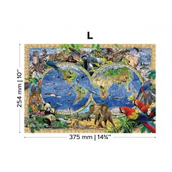 Carte du règne animal - WCY-5182170 - Wooden City - Puzzles pour les plus grands - Le Nuage de Charlotte